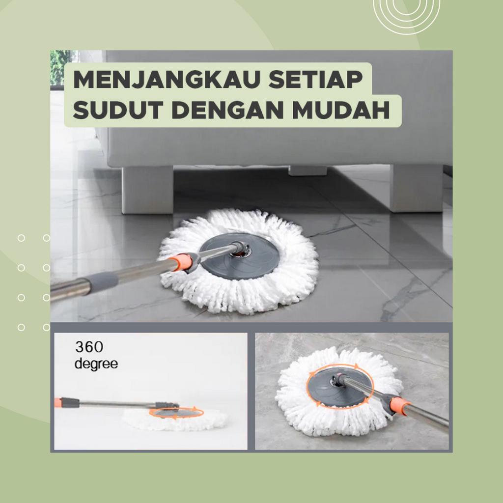 Goto Abigael Spin Ultra Mop Alat Pel Pelan Set Putar Pembersih Lantai