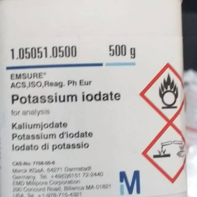 

Potassium iodate 500gr analis MERCK
