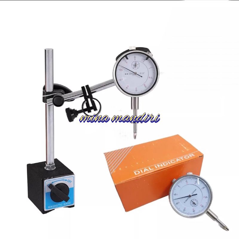 Dial Indicator Set Magnetic Base Test Stand Gauge Pitck Dudukan Dial indikator Set