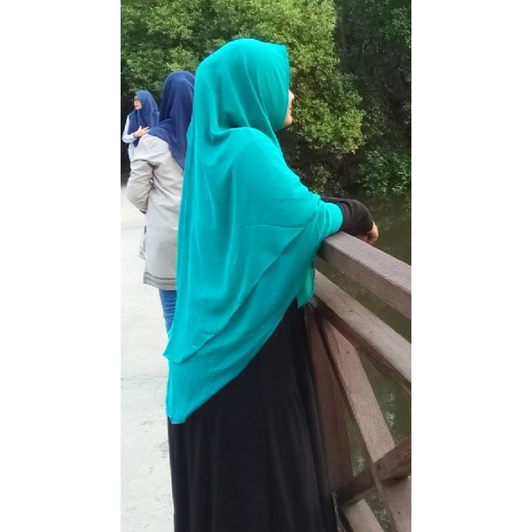 jilbab 2 layer non pet khimar syari murah syria hijab