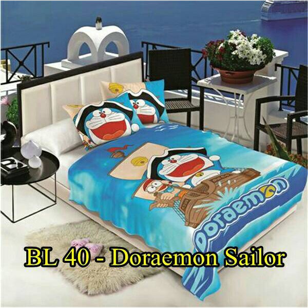 BY-5054 Selimut Bulu Blossom/Selimut Karakter Doraemon/Selimut Anak Carter Murah