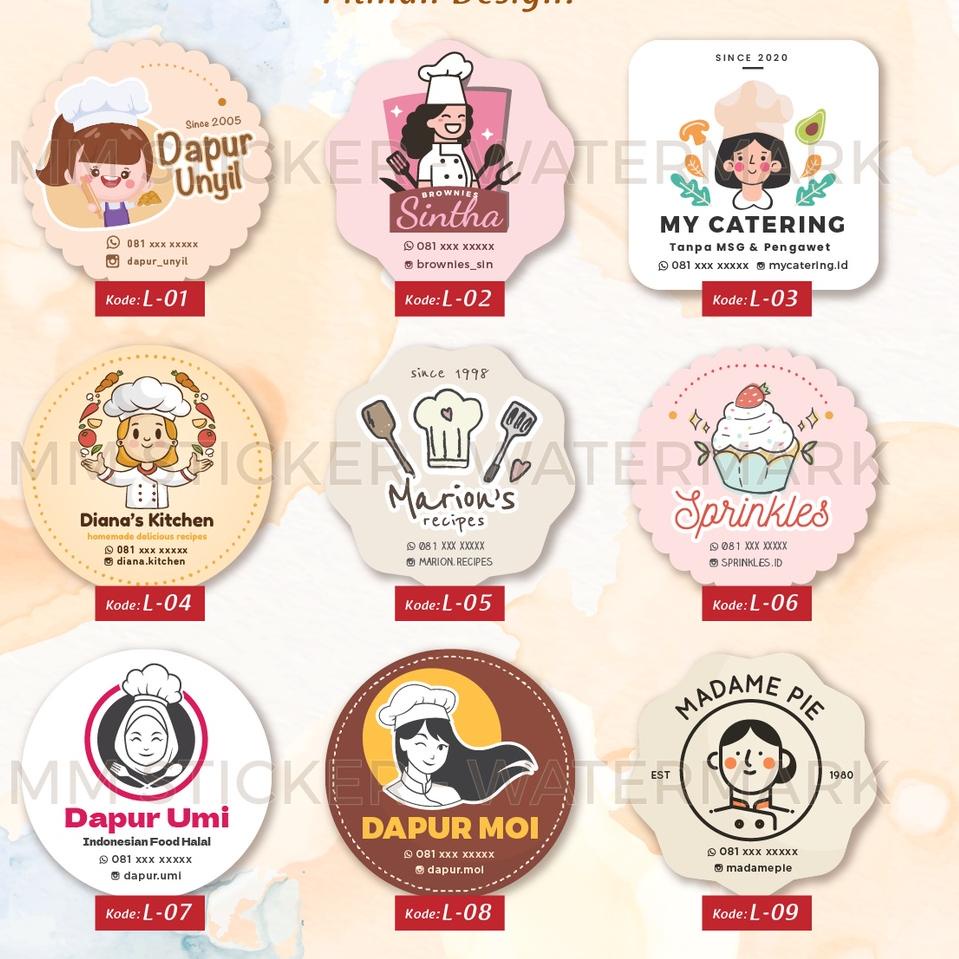 

Bagus Dipakai.. [Isi 45-150pcs]Sticker Logo Makanan/Cetak Sticker Logo/Cutting Sticker