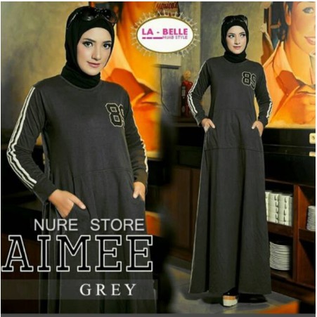 Rdy gamis kaos babytery ldnya 102cm panjang 135cm grosir baju wanita kekinian murah