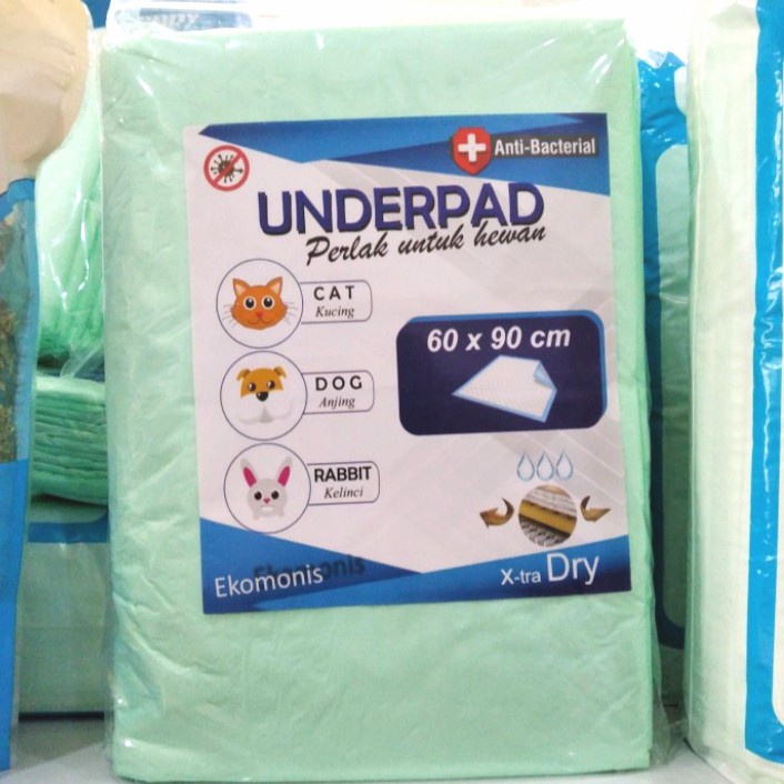 PROMO!! underpad perlak kucing anjing kelinci isi 6 pcs anti bakterial