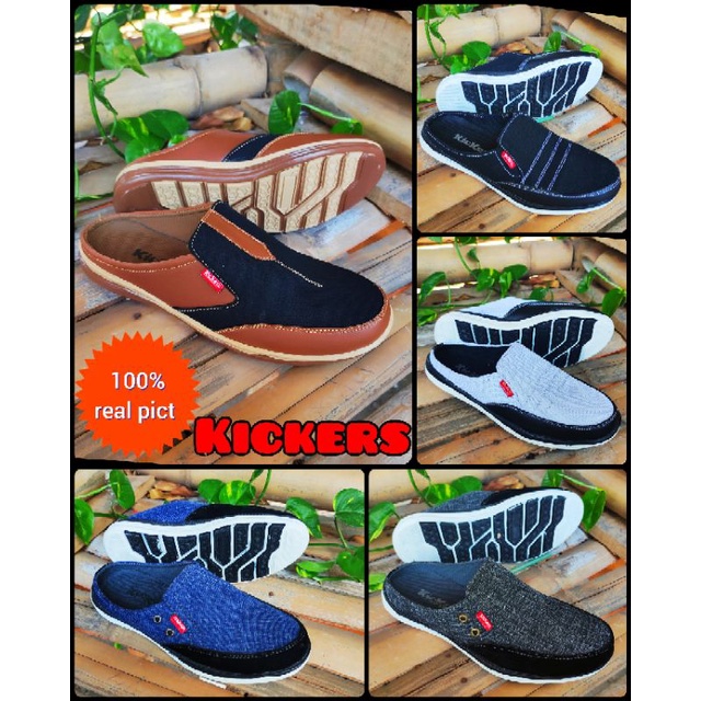 kickers pria / slop pria / sepatu pria /  kickers masa kini