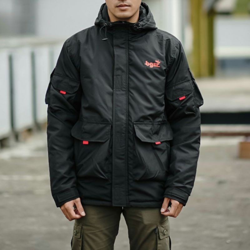 Jaket parka pria waterproof jaket Taslan