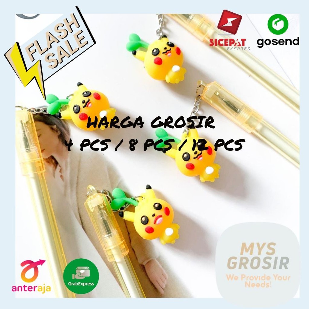 

GROSIR HARGA LEBIH MURAH 4PCS / 8pCS /12PCS PULPEN GANTUNGAN PIKACHU GEL MOTIF KARAKTER LUCU IMUT / BOLPEN GEL KARAKTER JAKARTA