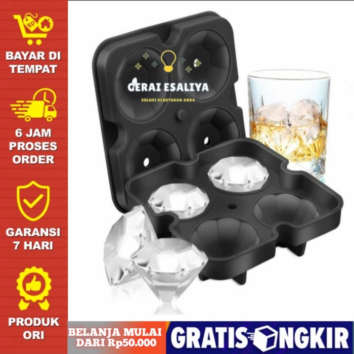 Cetakan Es Batu Ice Cube Tray Mold Model Diamond - A1871