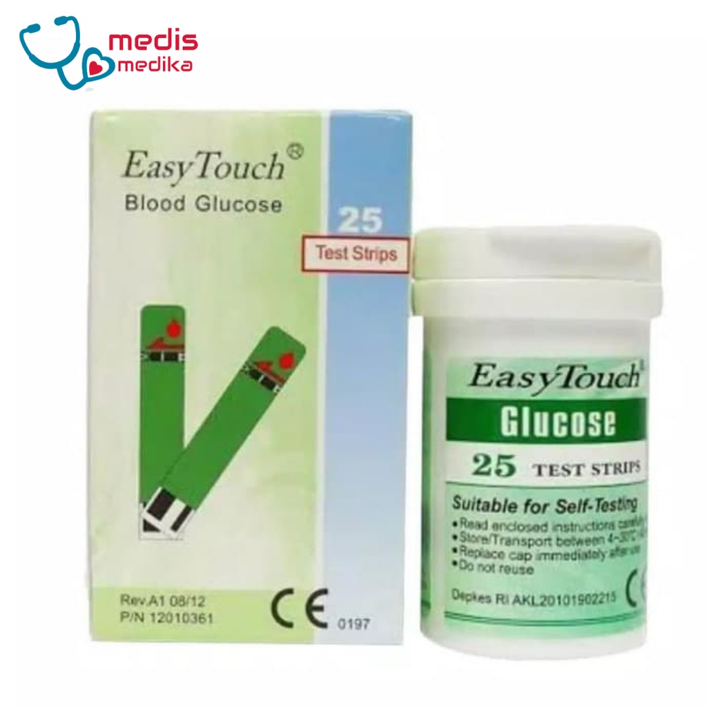 Cod Easy Touch Easytouch Strip Alat Cek Gula Glucose Darah isi 25