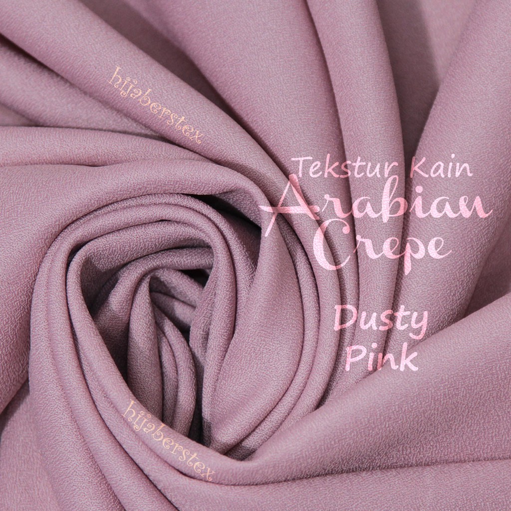 Hijaberstex 1 2 Meter Kain Arabian Crepe Dusty Pink Shopee Indonesia