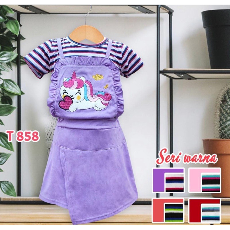 Baju Anak Perempuan Model Overall Dress Anak Lucu Dress Taroko Anak Cewek Usia 1-3 Tahun