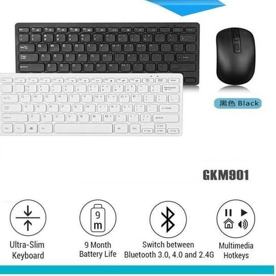 ♢ GKM901 MINI KEYBOARD WIRELESS + MOUSE WIRELESS COMBO SET ✪