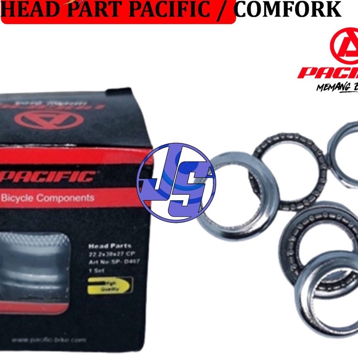 Head Parts Set Head Parts Kom Stang Kom Stir Mangkok Stir Comfork Sepeda Pacific SP-D407 Ukuran Standart 22.2