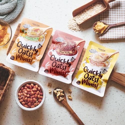 Quickly Oats! Minis! Instant Oatmeal Choco Nutty Sachet 55gr