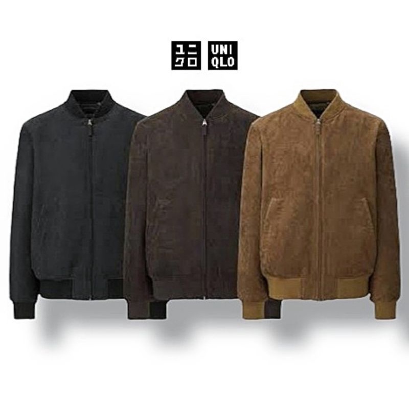 UNIQLO Blouson Bomber Faux Suede preloved