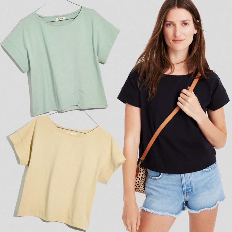 Madewell 104 Boxy Plain Tee Baju Atasan Kaos Wanita 