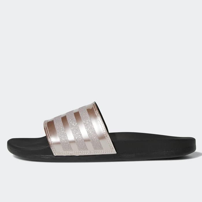 rose gold adidas slides