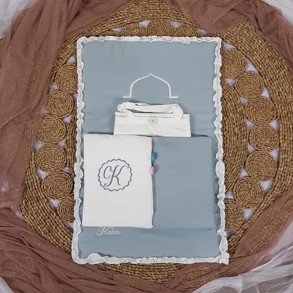 MUKENA ANAK DEWASA PEREMPUAN COUPLE IBU ANAK CUSTOM BORDIR NAMA YASIRA