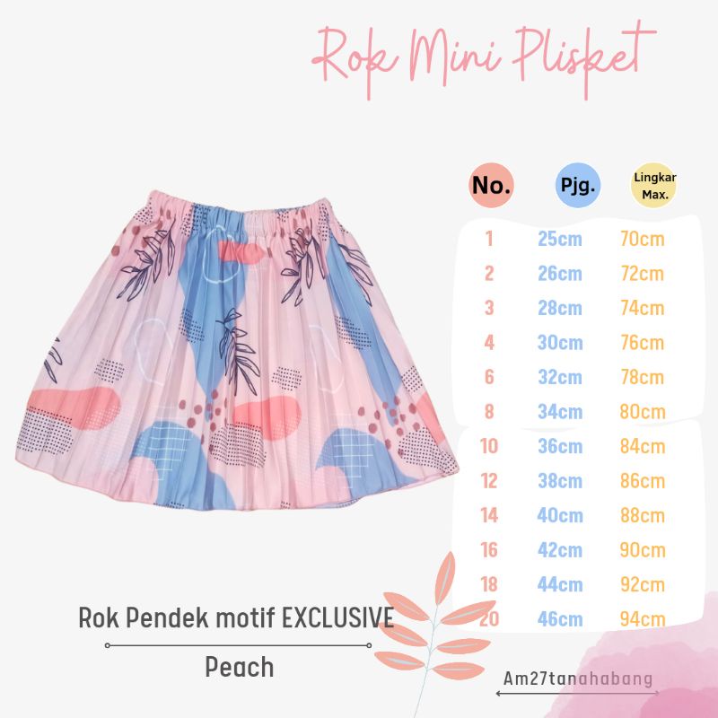 Rok Plisket Anak Cewek 1-12 tahun Pleated Mini Skirt EXCLUSIVE