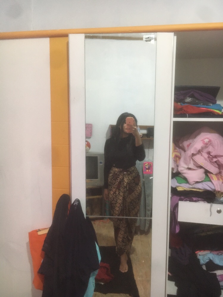 Daliyu Rok Remple Motif Batik Karet Pinggang Siap Pakai / M-l Xl-xxl