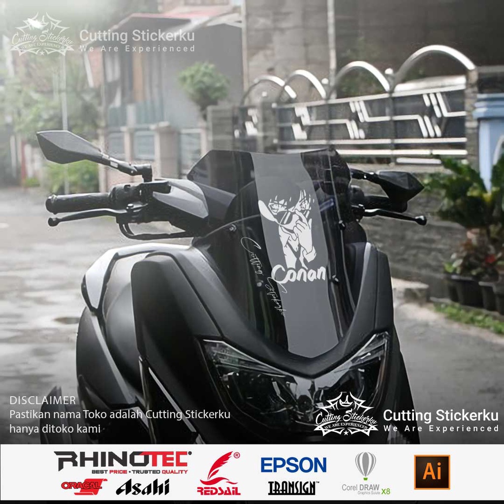 Cutting Stiker Detektif Conan Variasi Motor Mobil Sticker Timbul Keren Nyala Dasbor Spakbor Visor Body Kaca Helm Hologram Reflective Tahan Air Bodi Samping Scoopy Vario Beat NMAX PCX Vespa Aesthetic Pickup Windshield Kustom Anime Modif