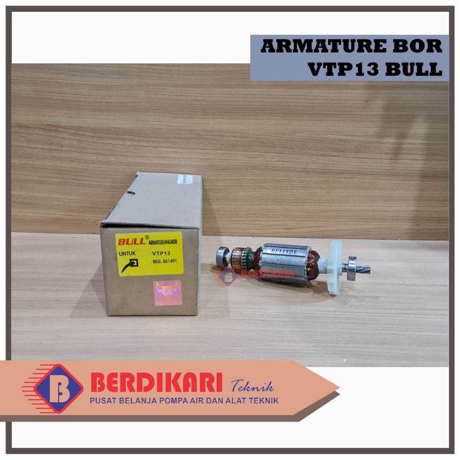 Armature angker BULL FOR MESIN BOR VTP13 DRIL HITACHI VTP 13 MM