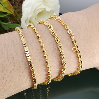 perhiasan cantik gelang  tangan wanita model mungil gold 