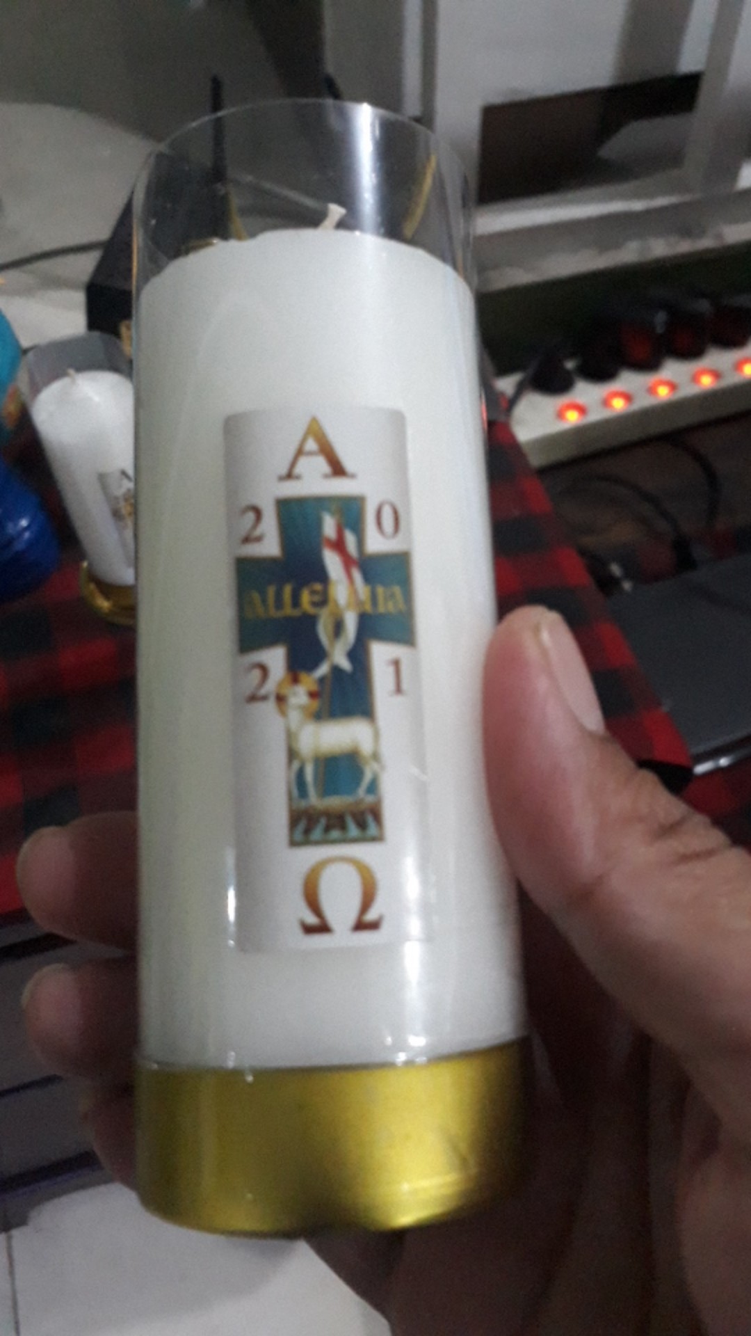 Lilin Paskah 2021 (s, 1/2 Kati Uk 10,5 X Dia. 4,5cm)