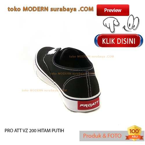 PRO ATT VZ 200 HITAM PUTIH sepatu santai pria casual sneakers