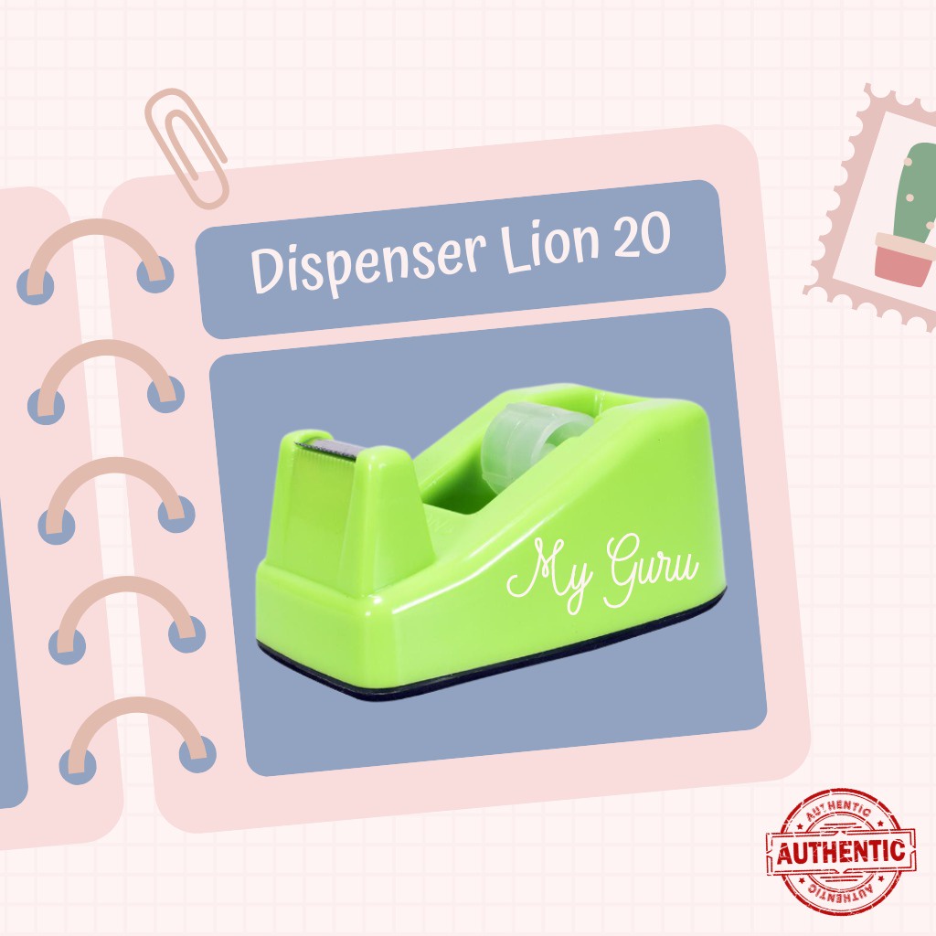 

[PCS] TAPE DISPENSER LION NO. 20 / TAPE CUTTER / PEMOTONG PITA PEREKAT