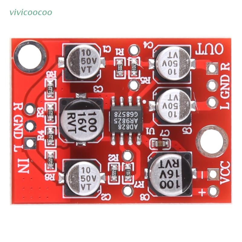 VIVI   DC 5V-15V 12V AD828 Stereo Preamp Power Amplifier Board Preamplifier Module