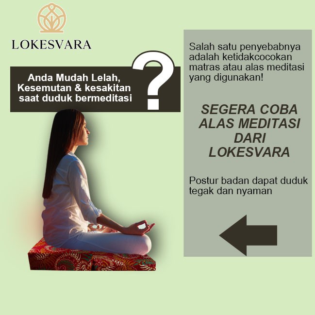 Matras Bantal Alas Meditasi (Bantal Doa/Duduk) Parsegi Batik Merah