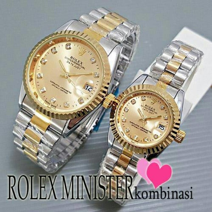 Hot Sale ROLEX MINISTER - Jam Tangan Arloji Couple Pasangan ( President AC DW ) Kekinian