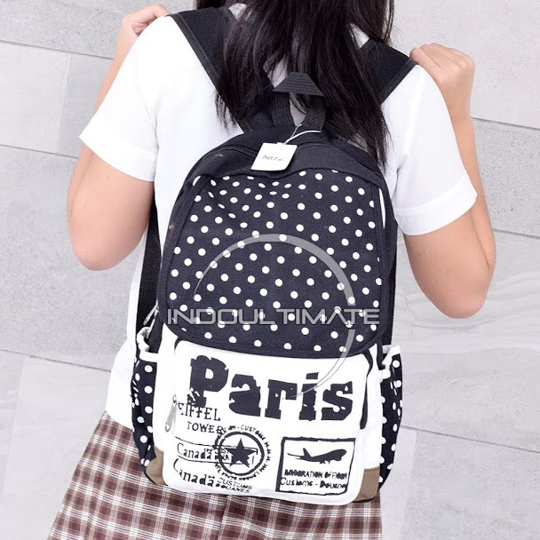 Tas Ransel wanita IM JS-507 Kanvas / Tas Backpack Kanvas Import/ Tas Sekolah Anak /  BACKPACK wanita