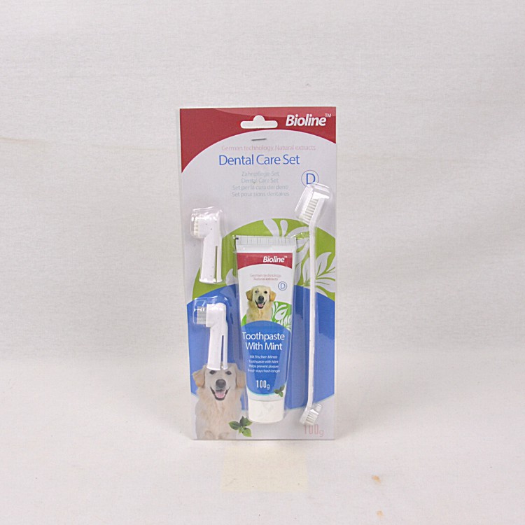 

BIOLINE Sikat Gigi Anjing DENTAL Care Set MINT 100gr