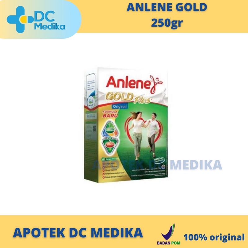 Anlene gold 250gr / Susu kalsium tulang / susu lansia / Susu osteoporosis