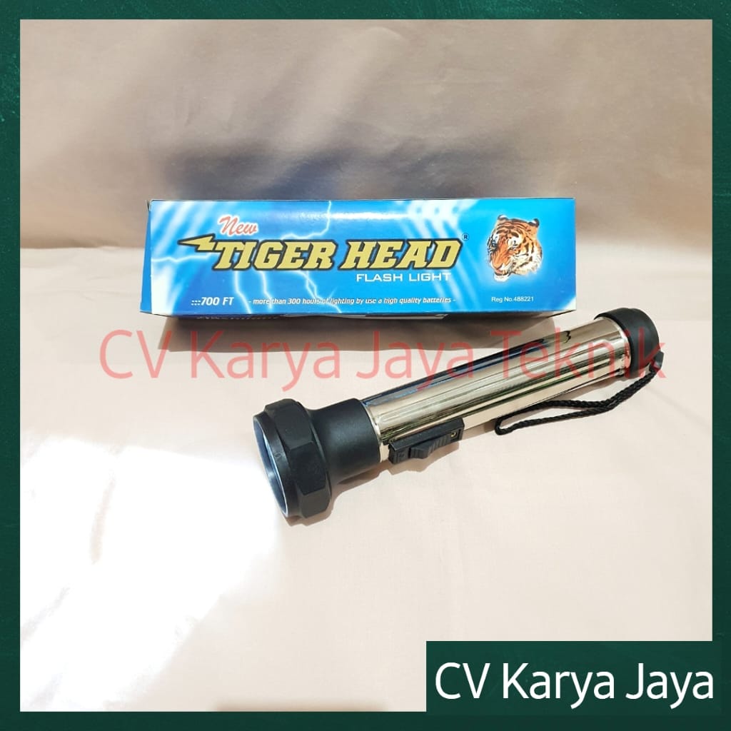 Senter LED Tiger Head 700ft / Flash Light Senter Seng Tangan Jadul Lawas