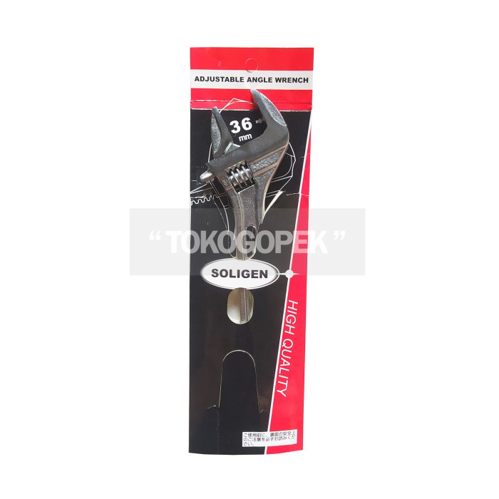 SOLIGEN ADJUSTABLE ANGLE WRENCH HIGH QUALITY - KUNCI INGGRIS 10&quot; INCH