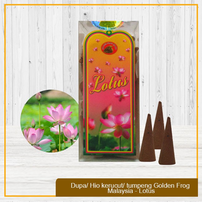 Dupa Hio Wangi Buhur Kerucut Golden Frog Malaysia Lotus