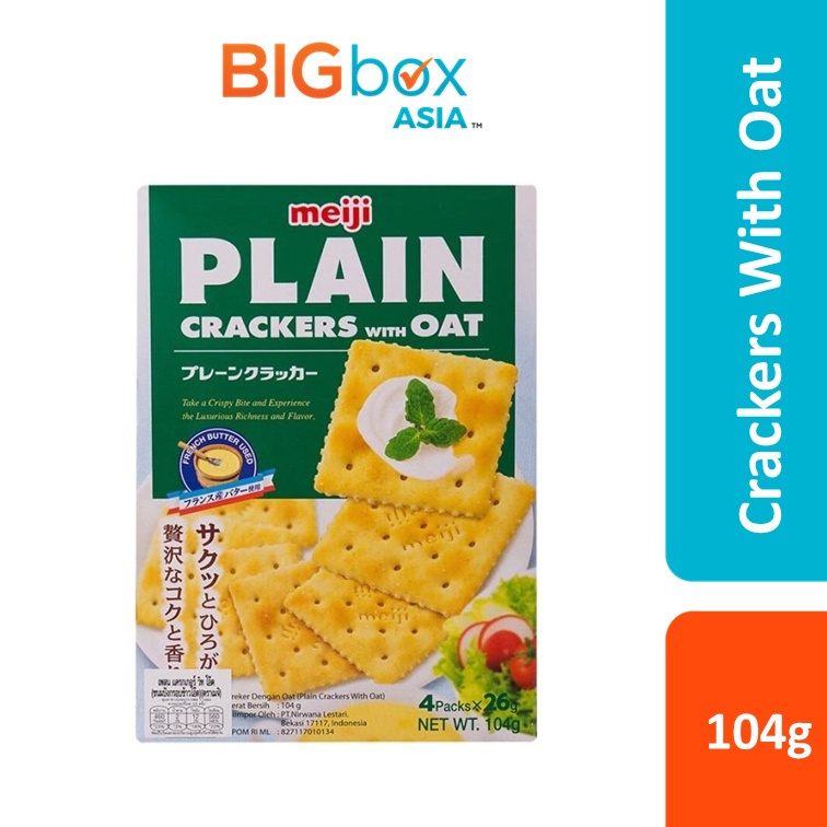 Meiji Plain Biskuit Crackers / With Oat 104g