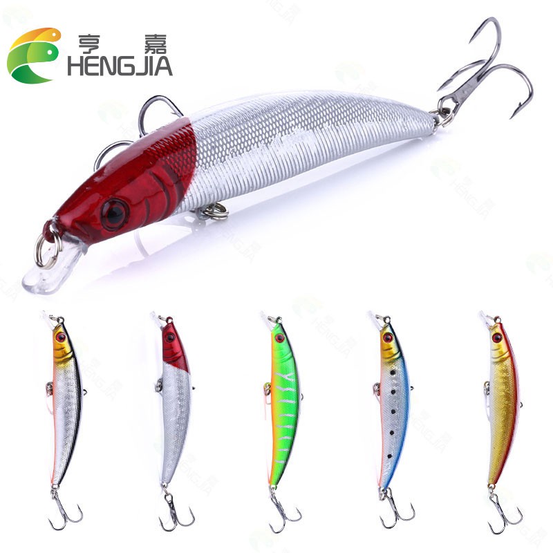 Hengjia 5pcs Umpan Pancing Tiruan Bentuk Ikan Kecil 9cm 8.5g Untuk Memancing Di Laut