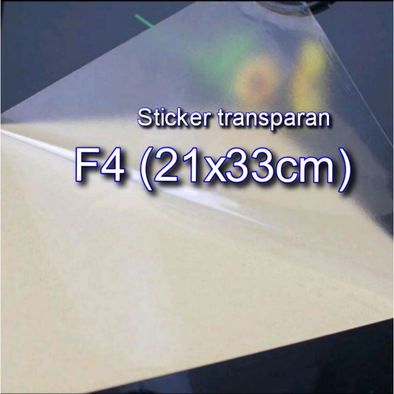 

Sticker vinyl transparan F4