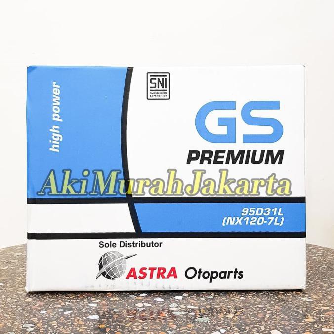 Aki Mobil Mitsubishi Pajero Diesel 95D31L GS ASTRA PREMIUM 12V 80Ah