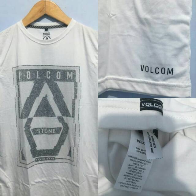 Kaos Volcom White size L Original Planet Surf Bali (cuci gudang)