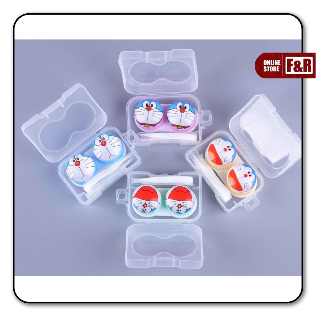 Tempat Soflens Lucu Kontak Lensa Simple Contact Lens Softlens Case 1 Set