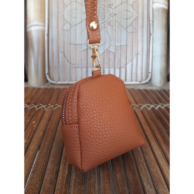 Dompet Wanita Papirut  Koin Intan WIDIANA Terlaris COD-Tan
