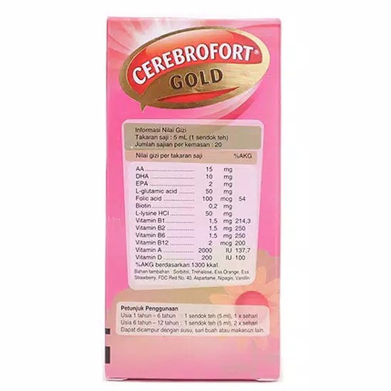 Cerebrofort Gold Strawberry 100ml