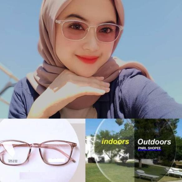PROMOSI  9.9 KACAMATA LENSA PHOTOCROMIC // 21351 // KACAMATA WANITA murah /PRIA GRATIS LENSA PHOTOCR