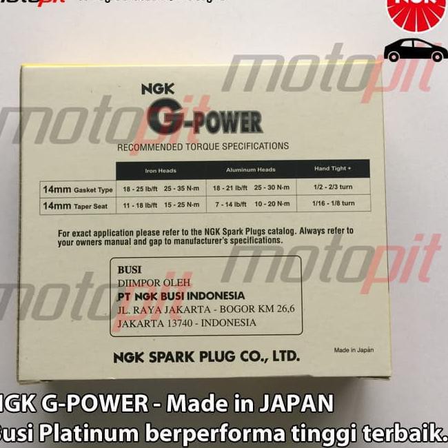 Terlaris Diskon NGK G Power Platinum ZFR6FGP Busi HRV Jazz Mobilio BRV Freed City AR8