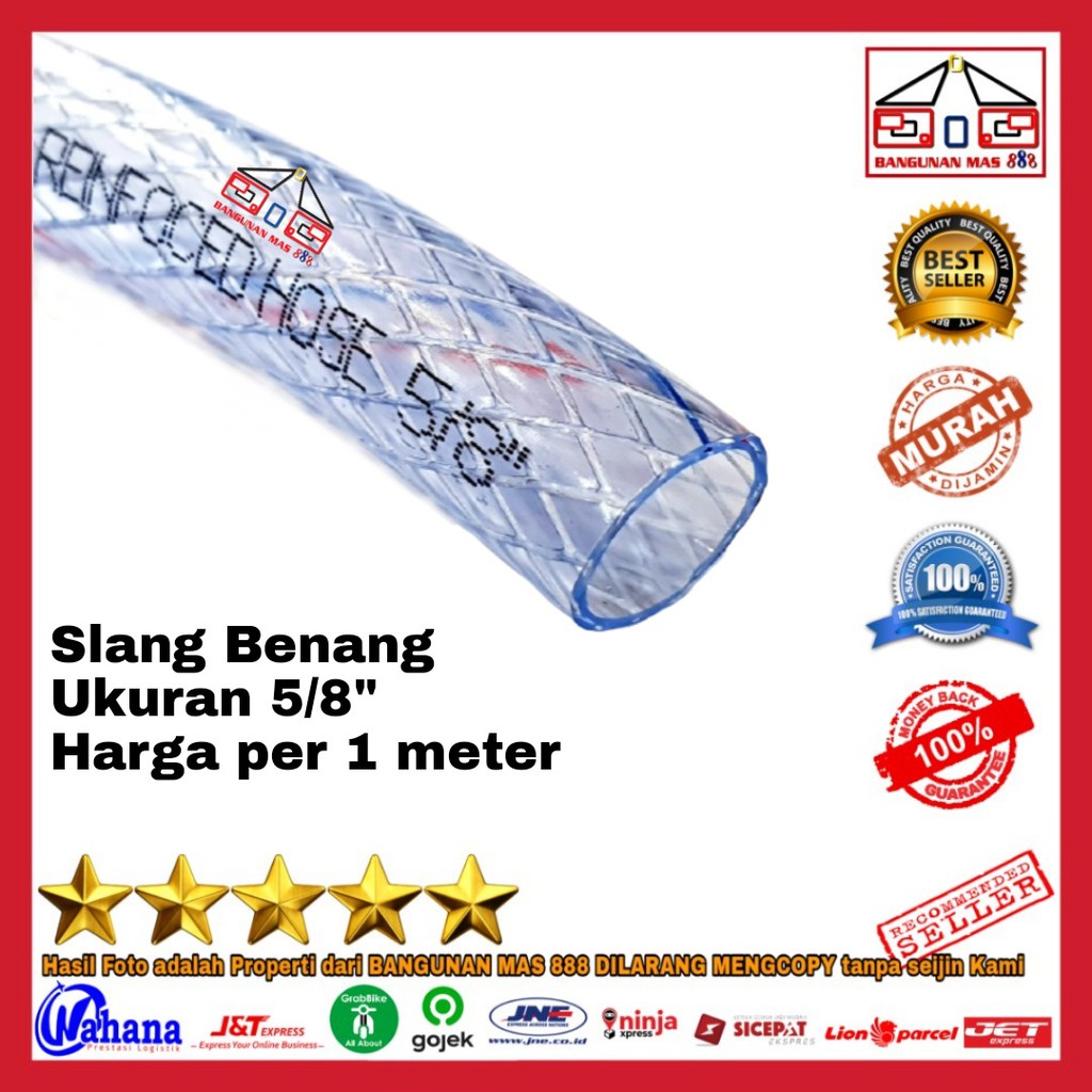 Slang Air Benang 5/8&quot; harga per 1 meter Slang Cuci motor